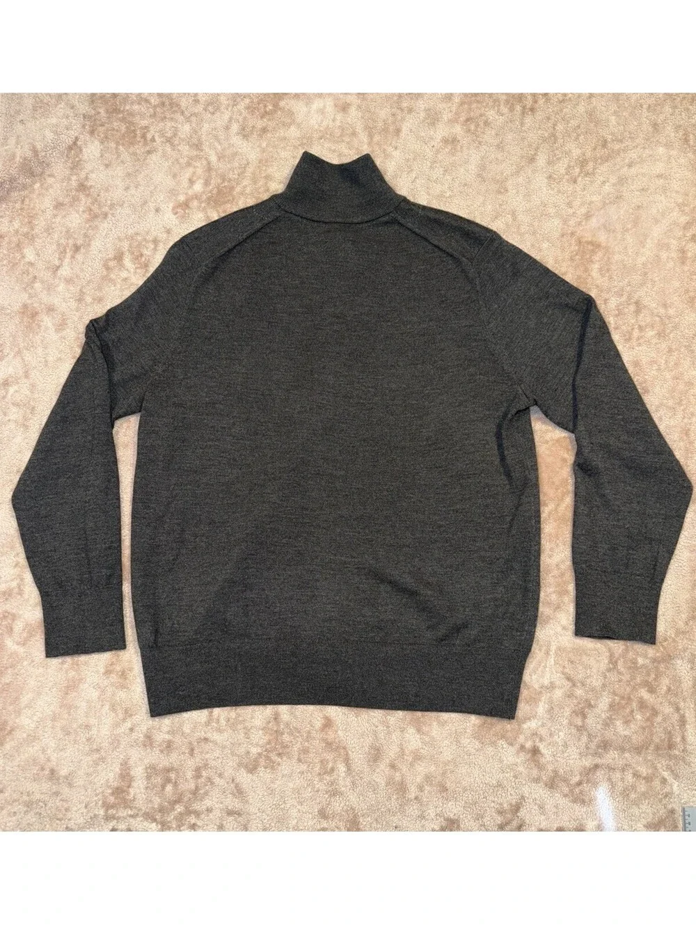 Banana Republic Extra Fine Merino Men Full Zip Sweater Size XL Gray #228630